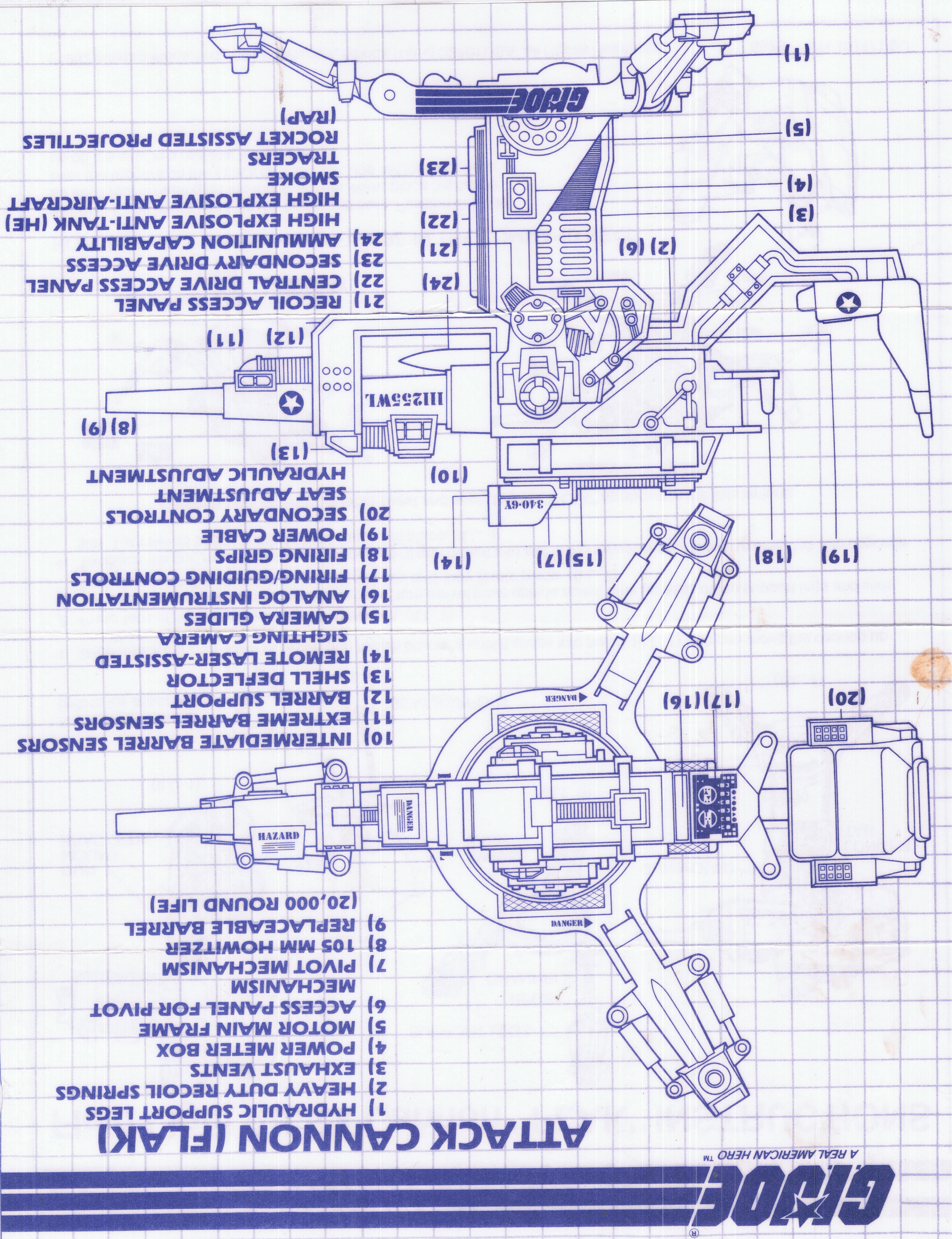 LCV  C-L Instructions GI Joe Original Blueprints 1982-1993 Cobra 